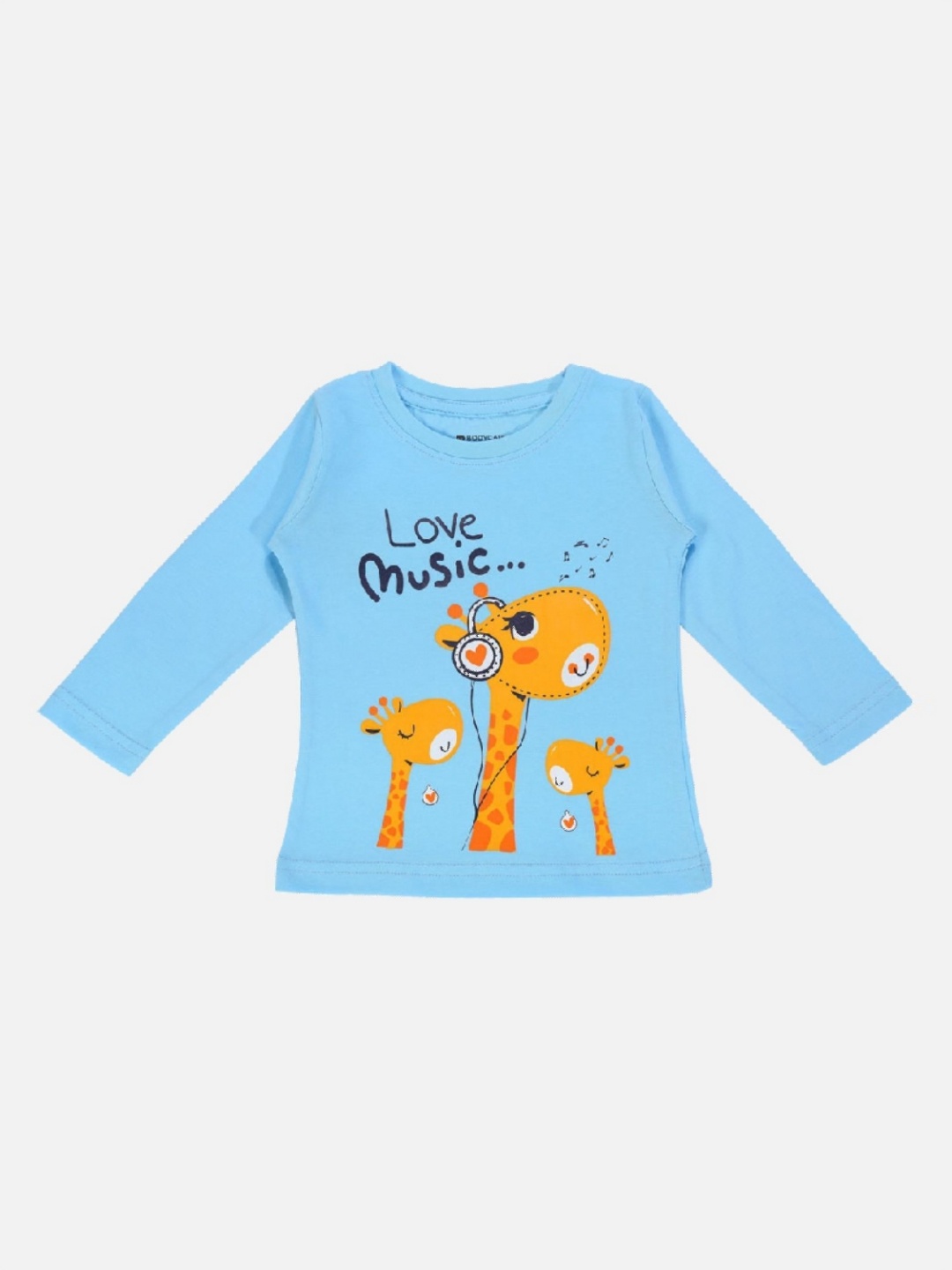 

Bodycare Girls Graphic Printed Round Neck Cotton T-shirt, Turquoise blue