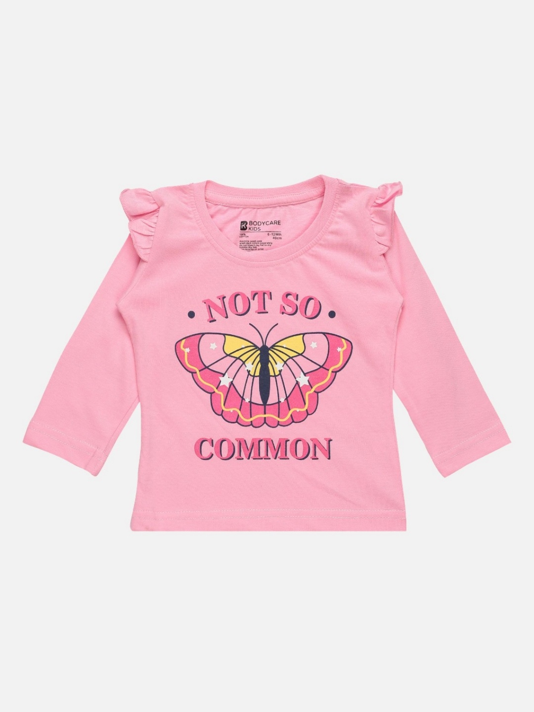 

Bodycare Girls Typography Printed Round Neck Cotton T-shirt, Pink