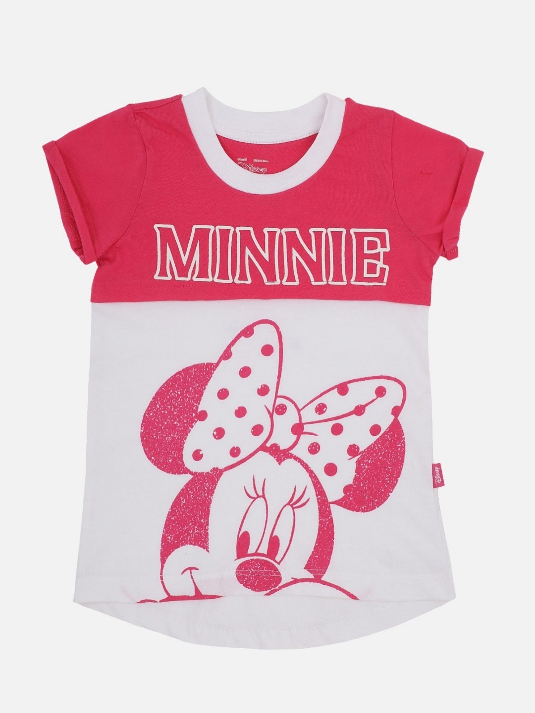 

Bodycare Girls Typography Printed Round Neck Cotton Minnie Mouse T-shirt, Pink