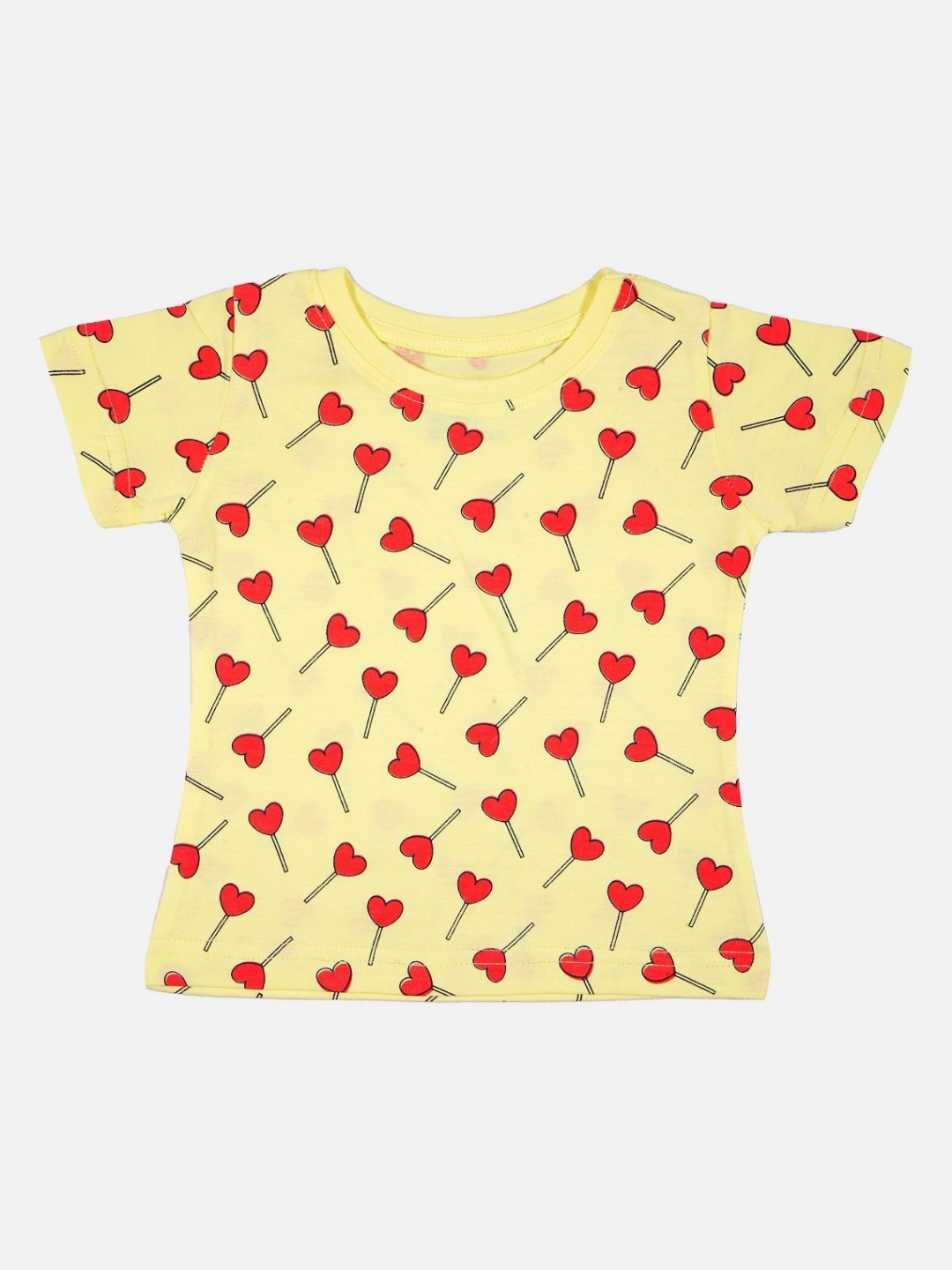 

Bodycare Girls Conversational Printed Round Neck Cotton T-shirt, Yellow