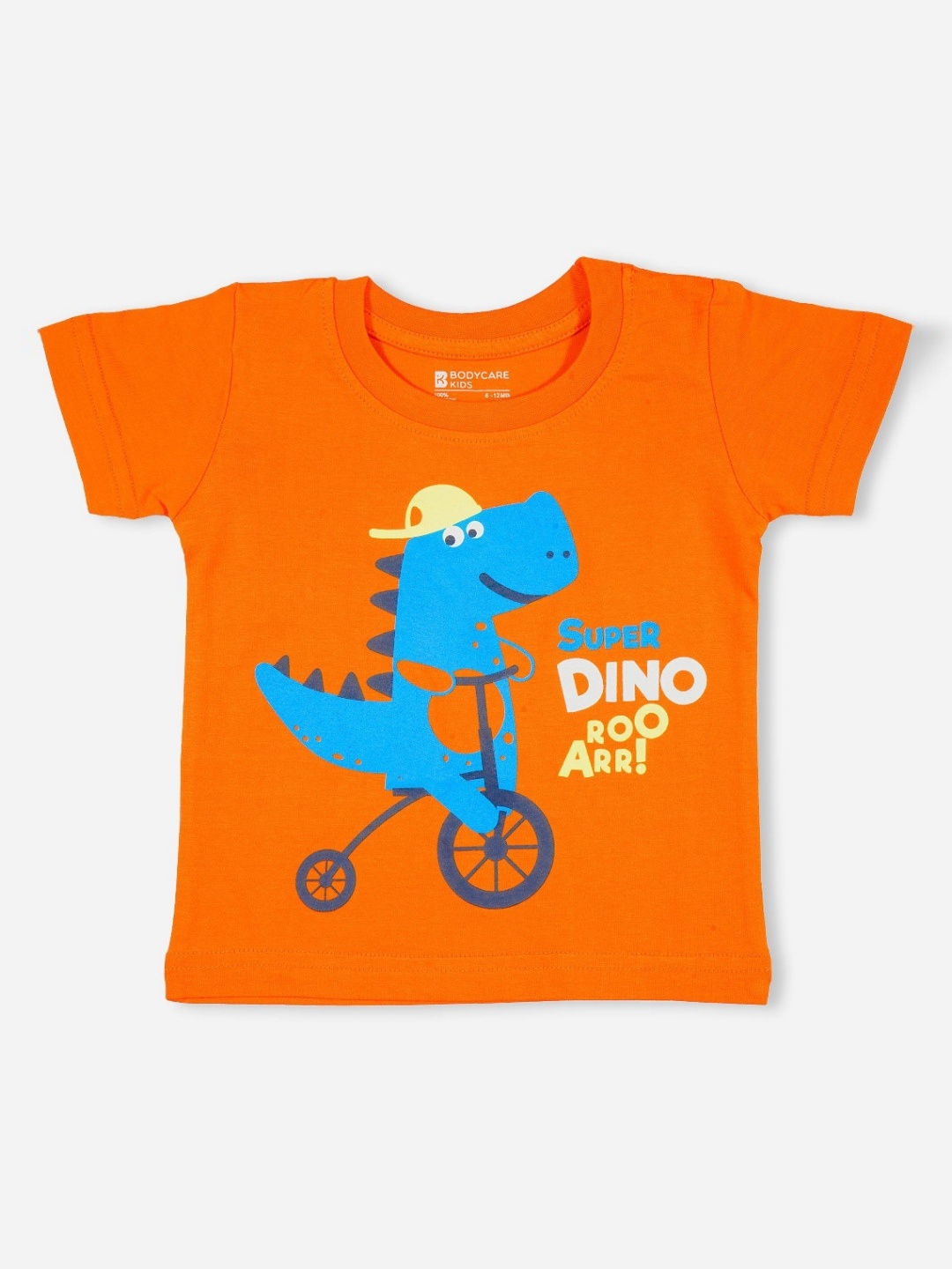 Bodycare Boys Typography Printed Round Neck Cotton T-shirt, Orange