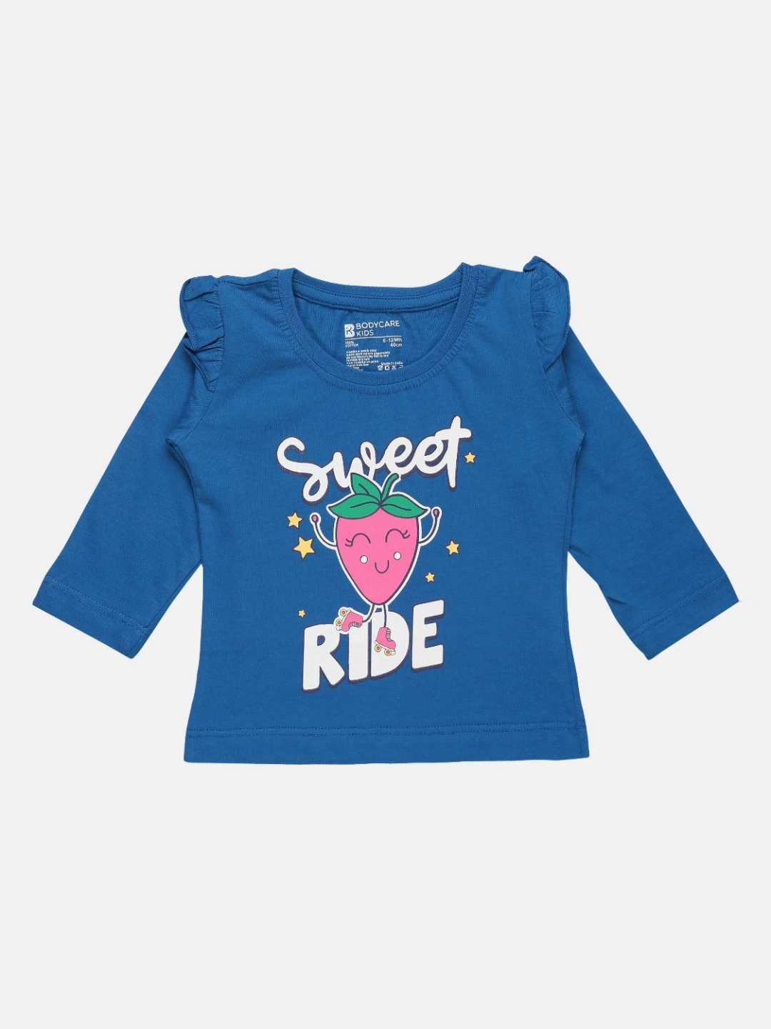 

Bodycare Girls Typography Printed Round Neck Cotton T-shirt, Blue