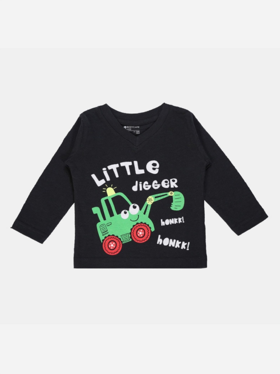 

Bodycare Boys Typography Printed V-Neck Cotton T-shirt, Black