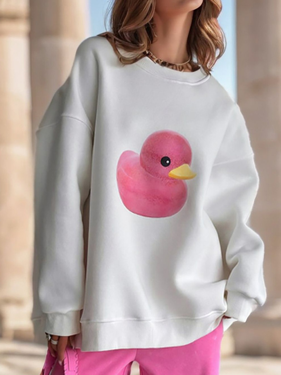

StyleCast x Revolte Women Printed Sweatshirt, White