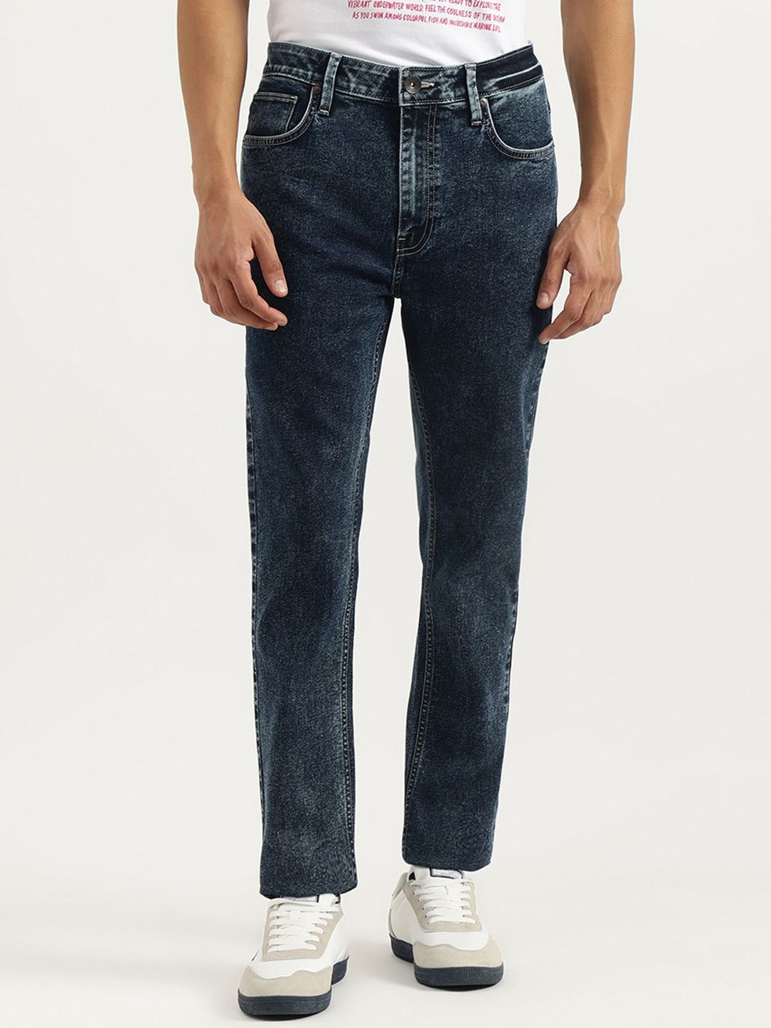 

United Colors of Benetton Men Mid-Rise Regular Fit Jeans, Blue
