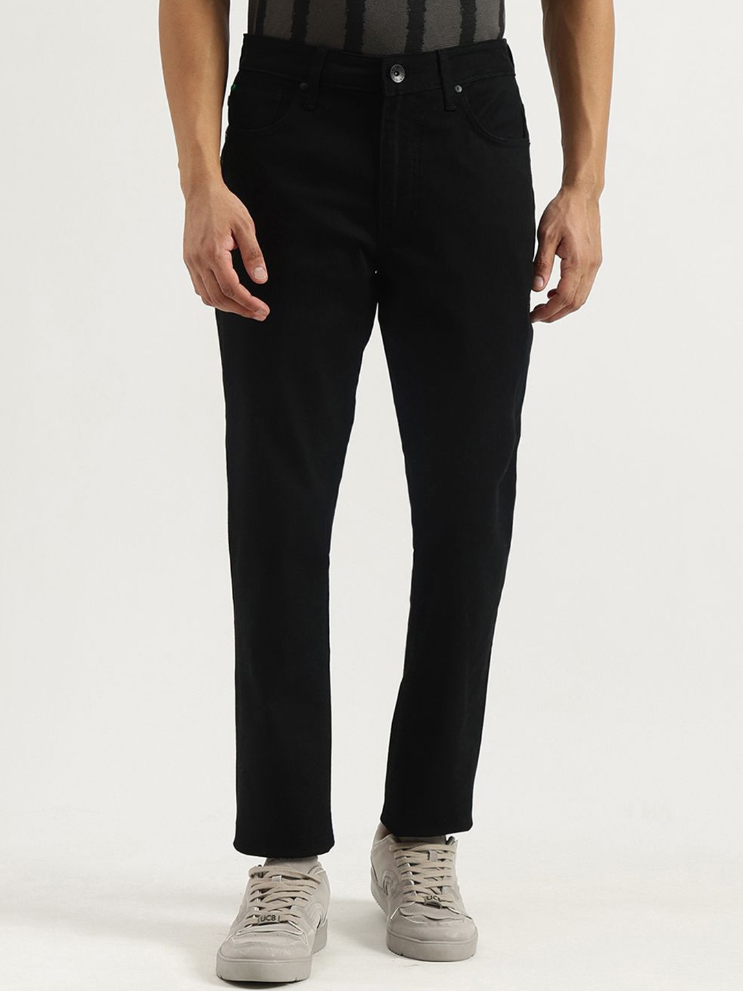 

United Colors of Benetton Men Skinny Fit Mid-Rise Jeans, Black