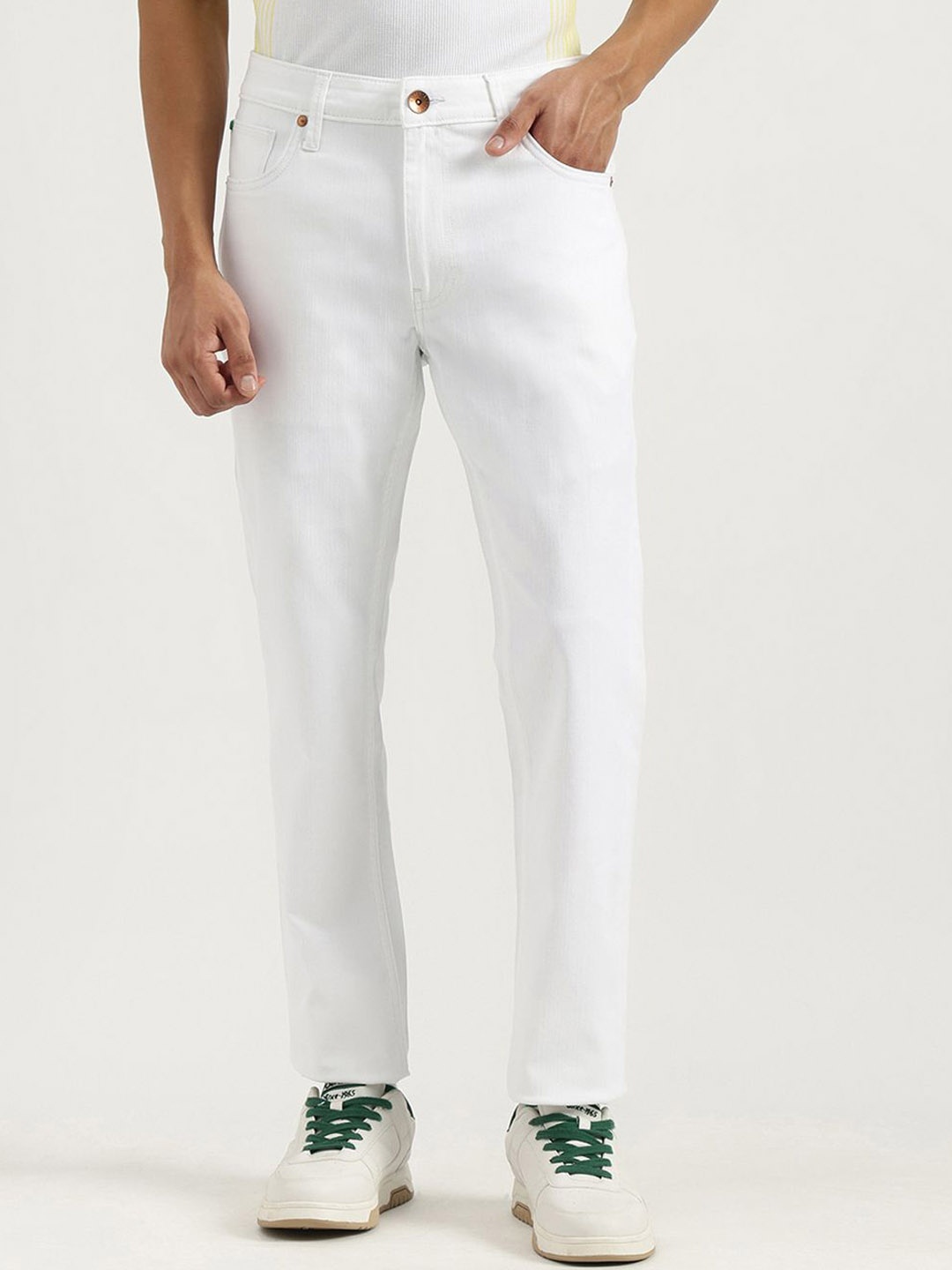 

United Colors of Benetton Men Mid-Rise Skinny Fit Jeans, White