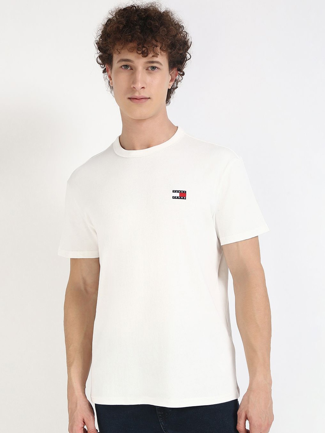 

Tommy Hilfiger Men Solid Round Neck Cotton T-shirt, White