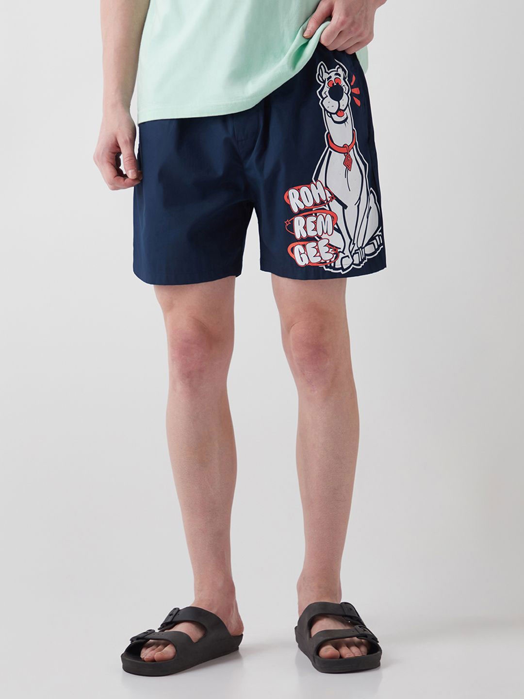 

Bewakoof Official Scooby Doo Merchandise Men's Blue Roh Rem Jee Printed Boxers