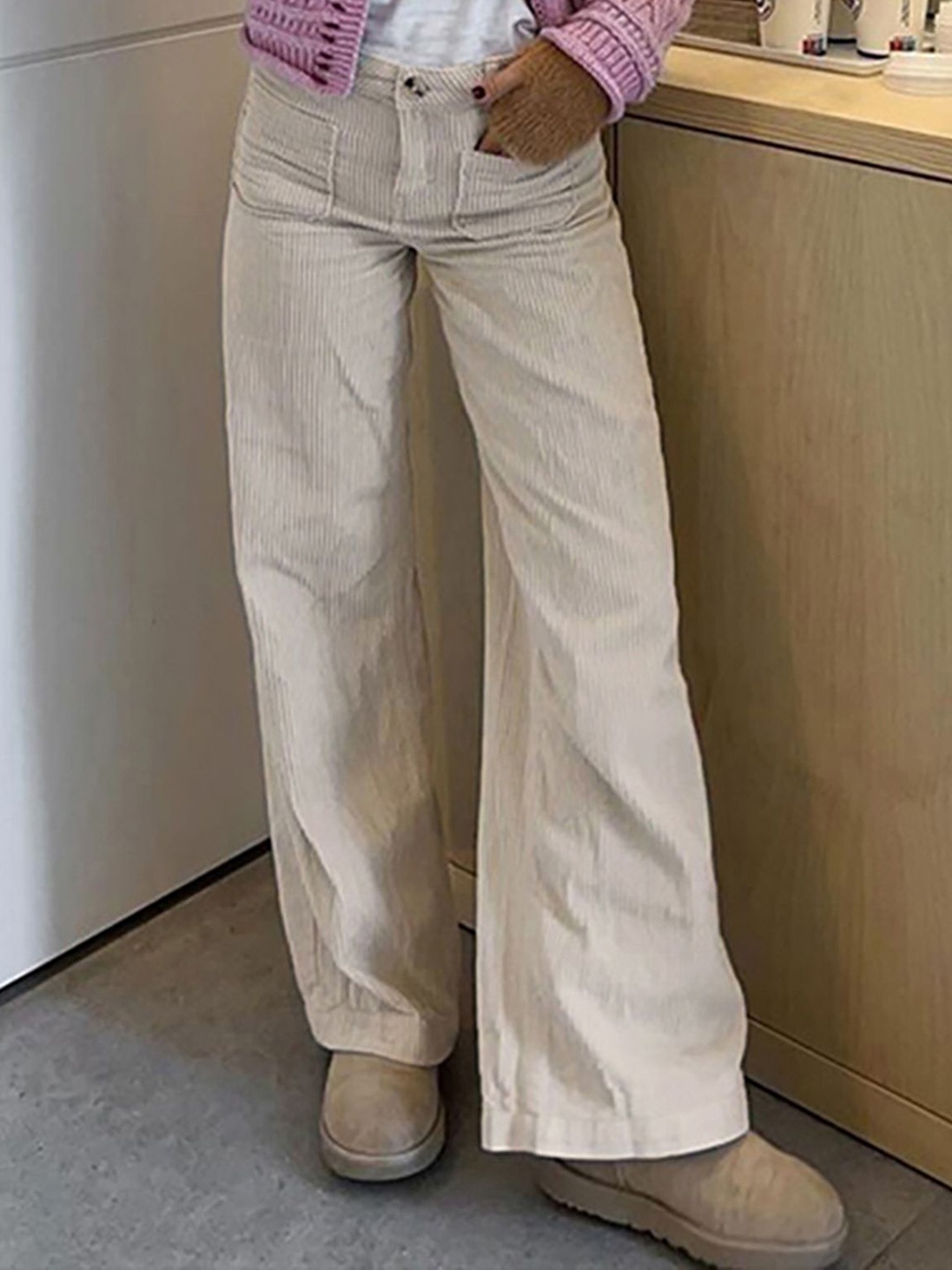 

StyleCast x Revolte Women Regular Fit Formal Trousers, Khaki