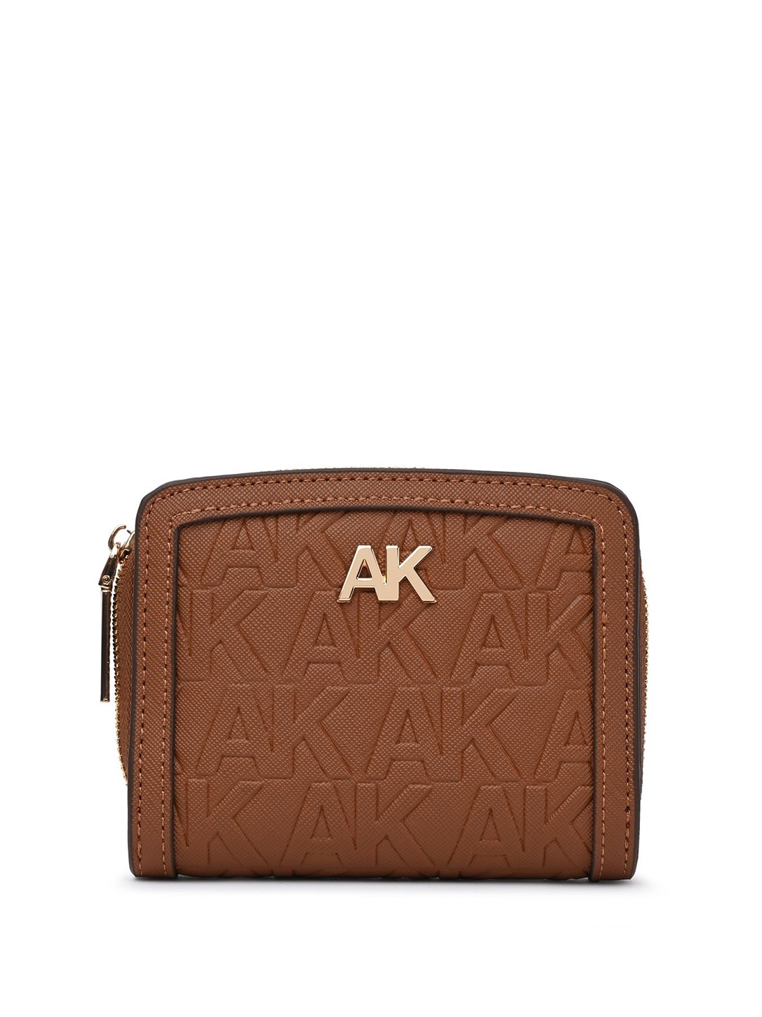 

ANNE KLEIN Women Printed Zip Around Wallet, Brown