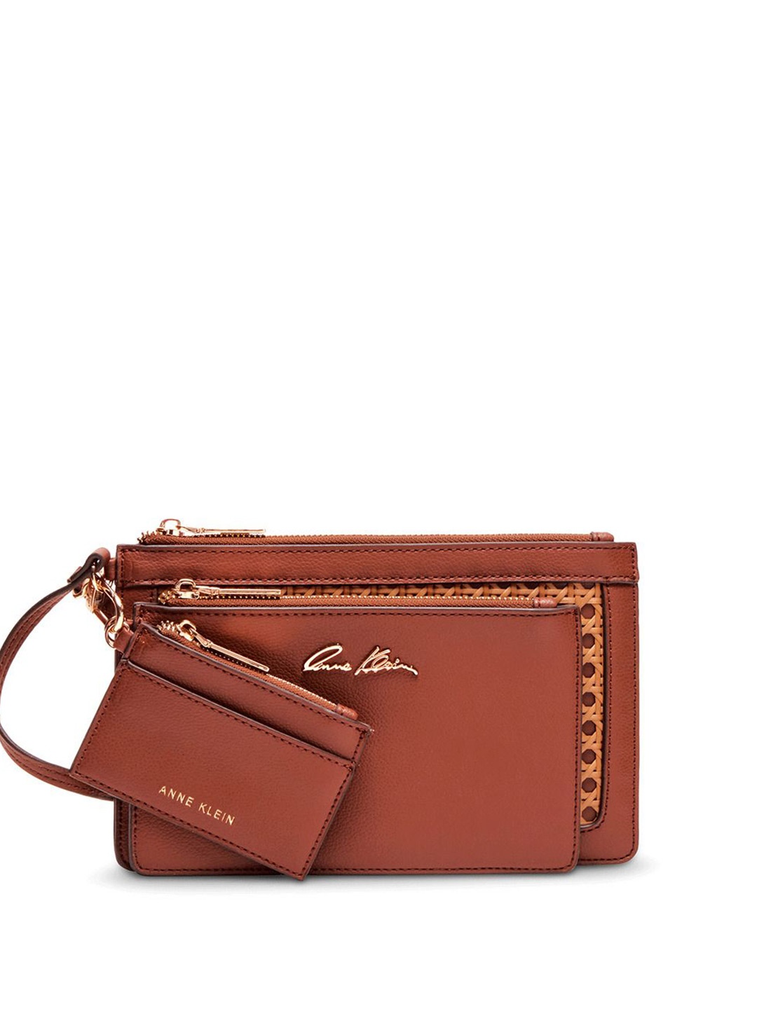 

ANNE KLEIN Women 3 Pc Pouch Set, Brown