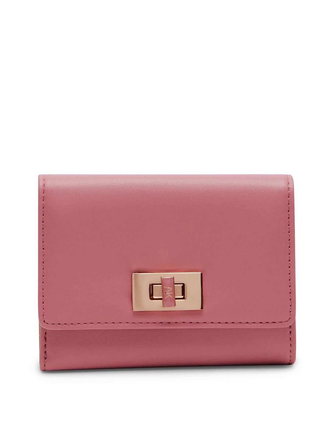 

ANNE KLEIN Women Zip Detail Two Fold Wallet, Pink