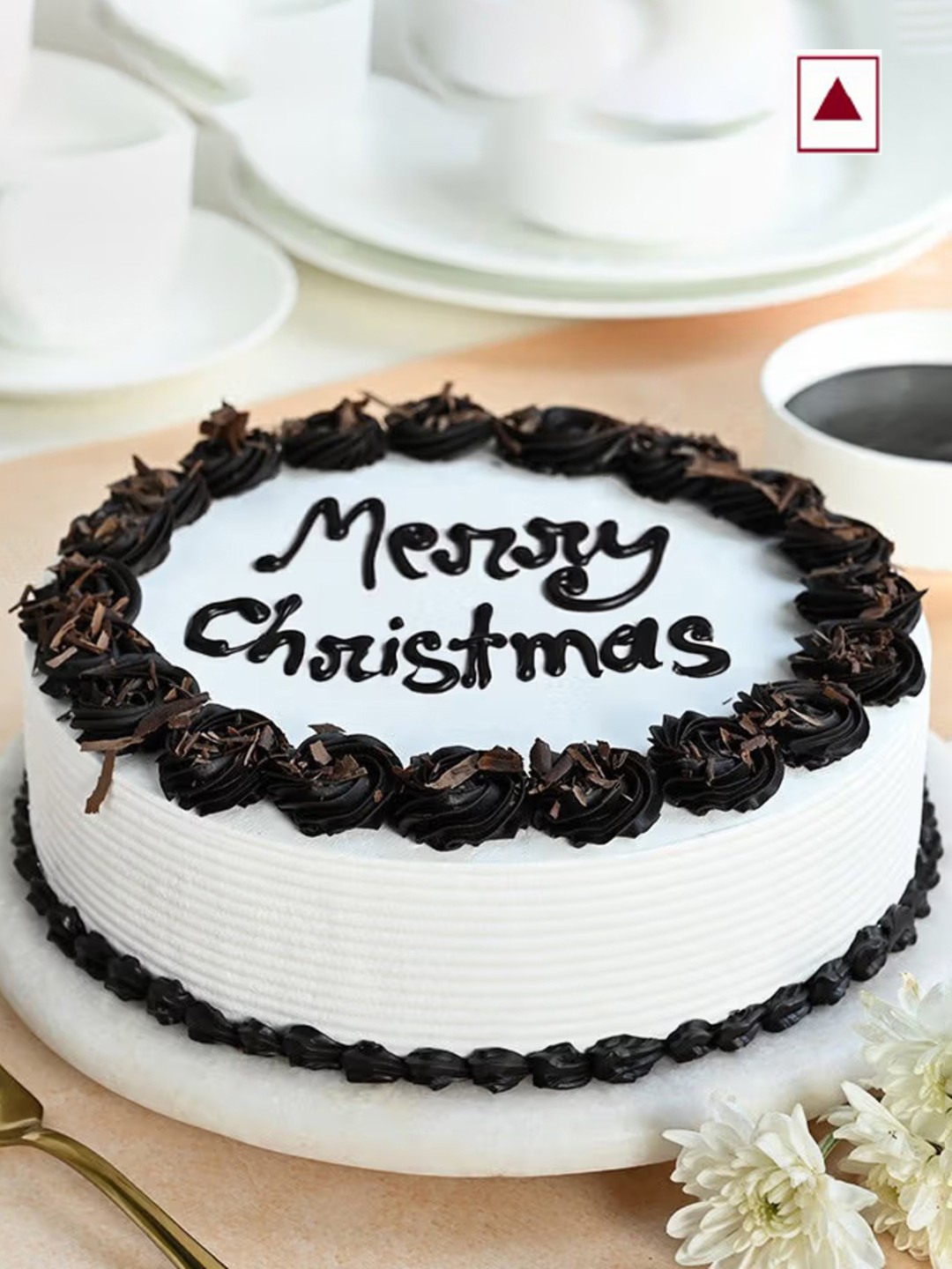 

Floweraura Special Fresh Yummy Merry Christmas Black Forest Flavour Round Shape Cake- 3Kg