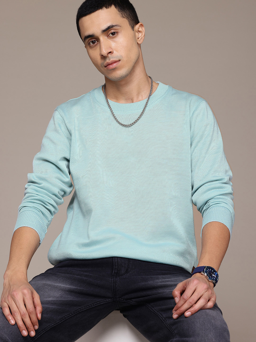 

The Roadster Lifestyle Co. Men Sweatshirt, Sea green