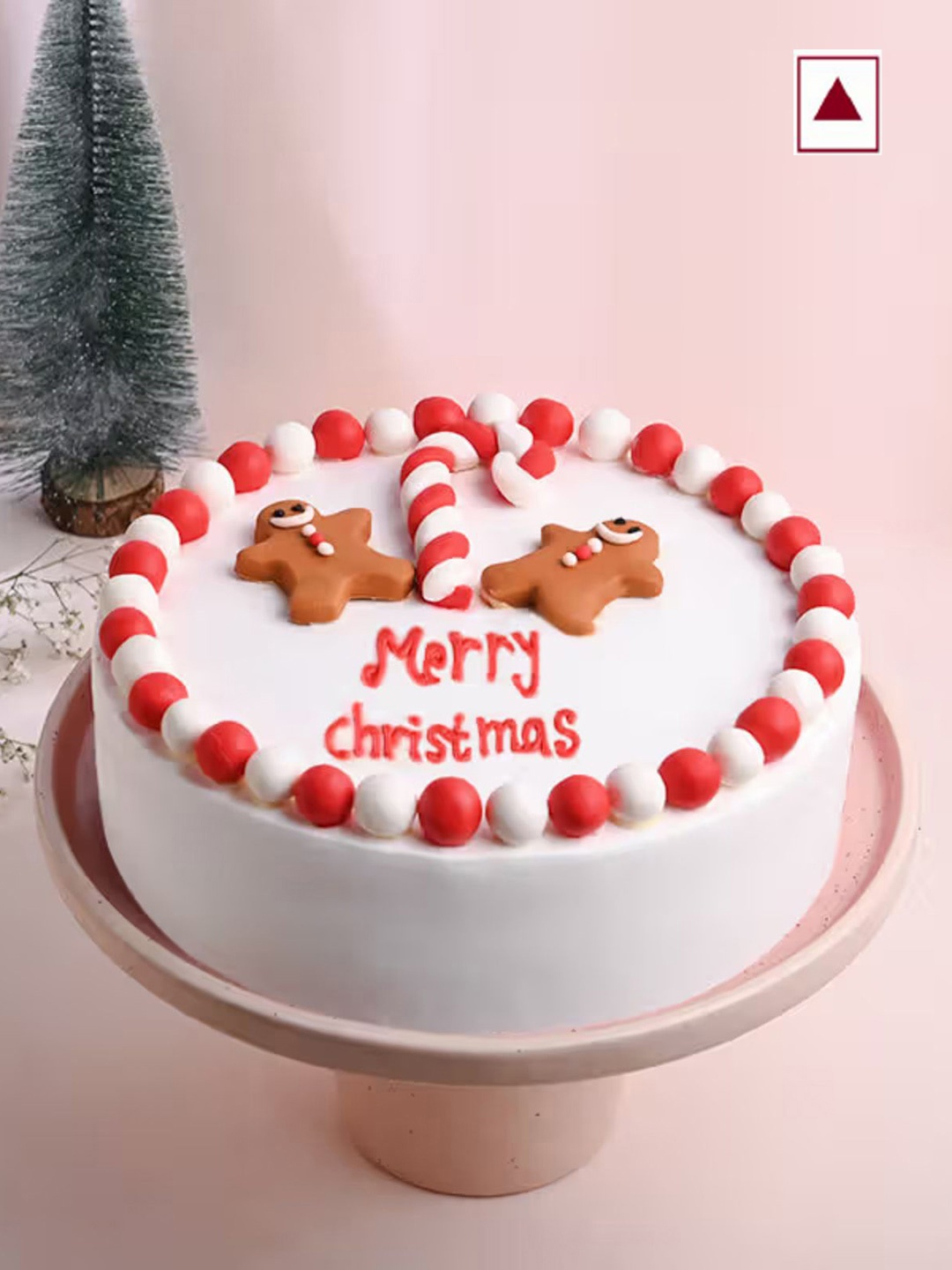 

Floweraura Special Fresh Yummy Vibrant Christmas Chocolate Flavour Round Shape Cake - 3Kg, White