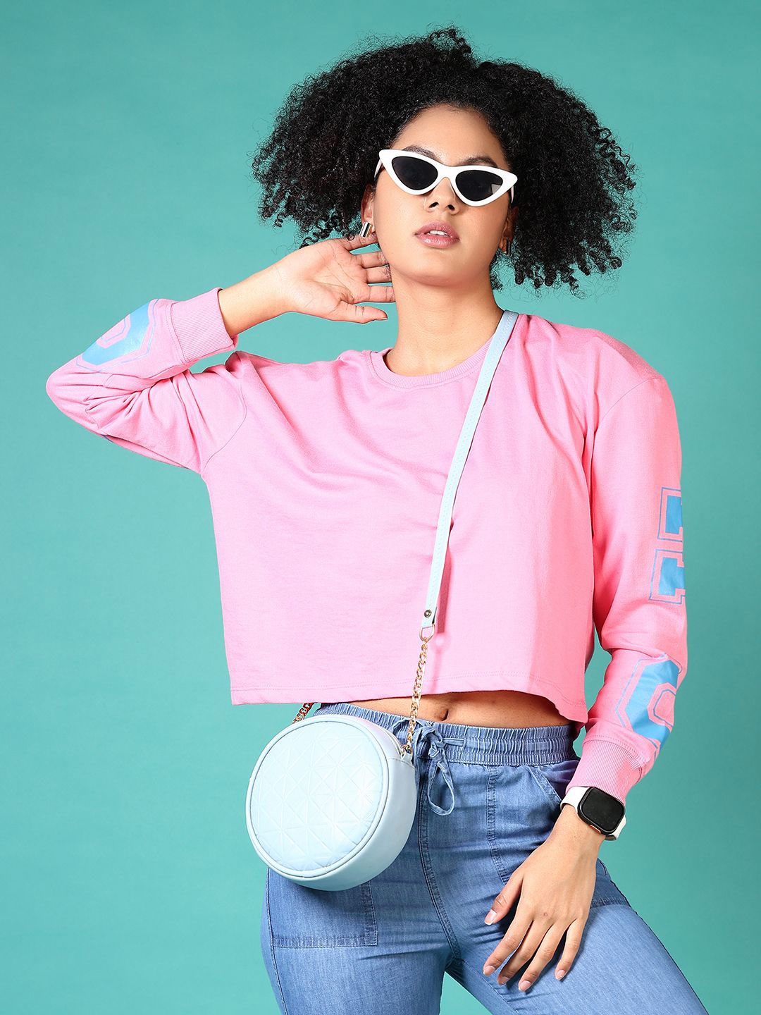 

V-Mart Women Cotton Long Sleeves Sweatshirt, Pink