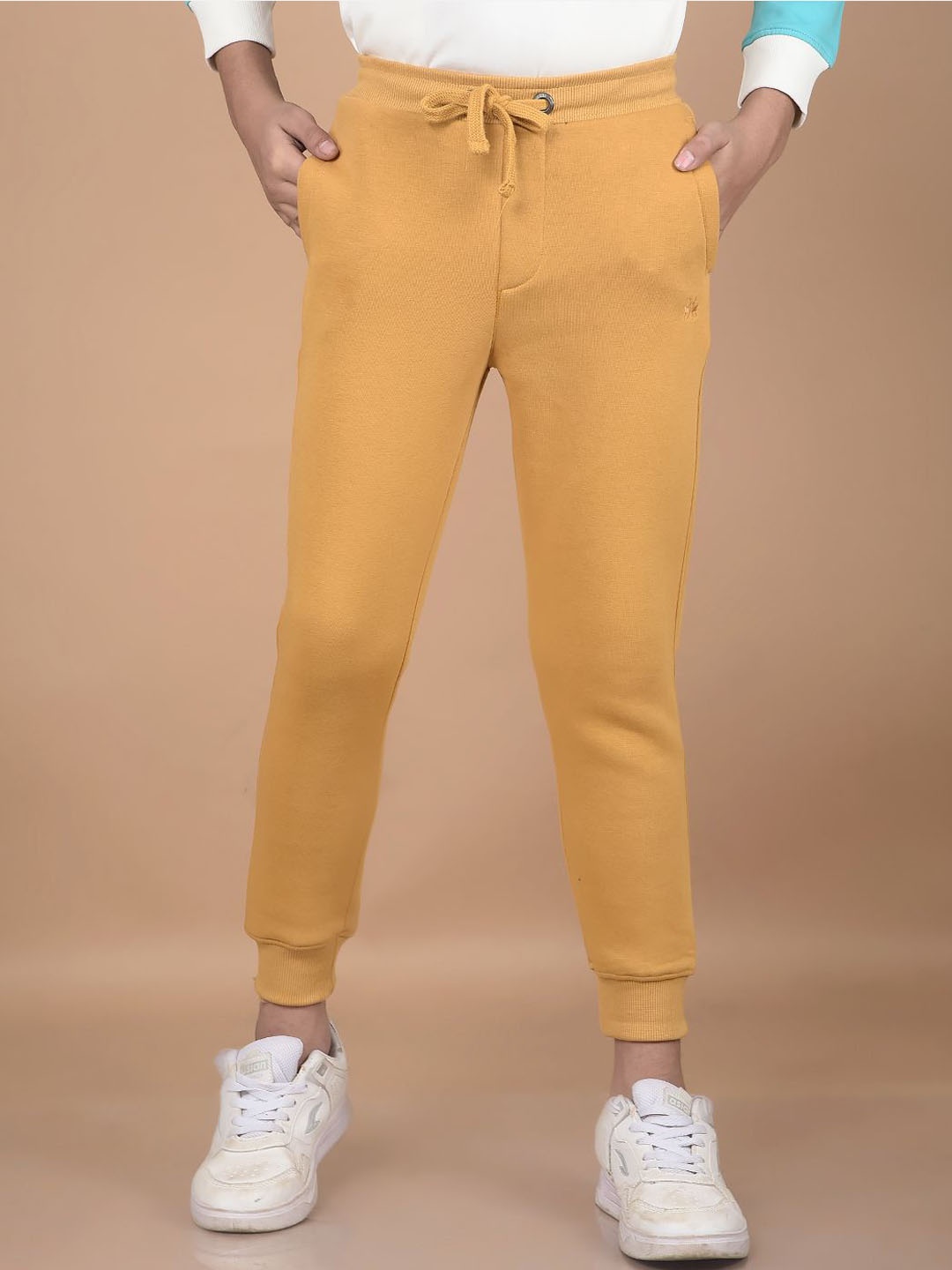 

Crimsoune Club Boys Slim Fit Joggers, Mustard