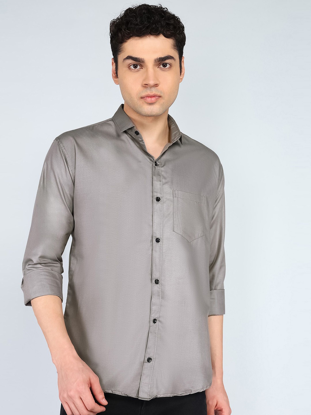 

KHUSHI CREATION Men Slim Fit Casual Shirt, Grey