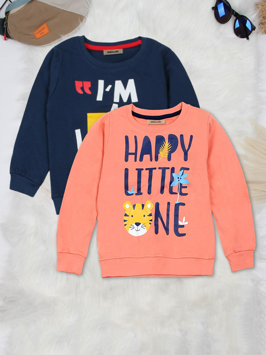 

INCLUD Boys Pack Of 2 Printed Sweatshirt, Navy blue