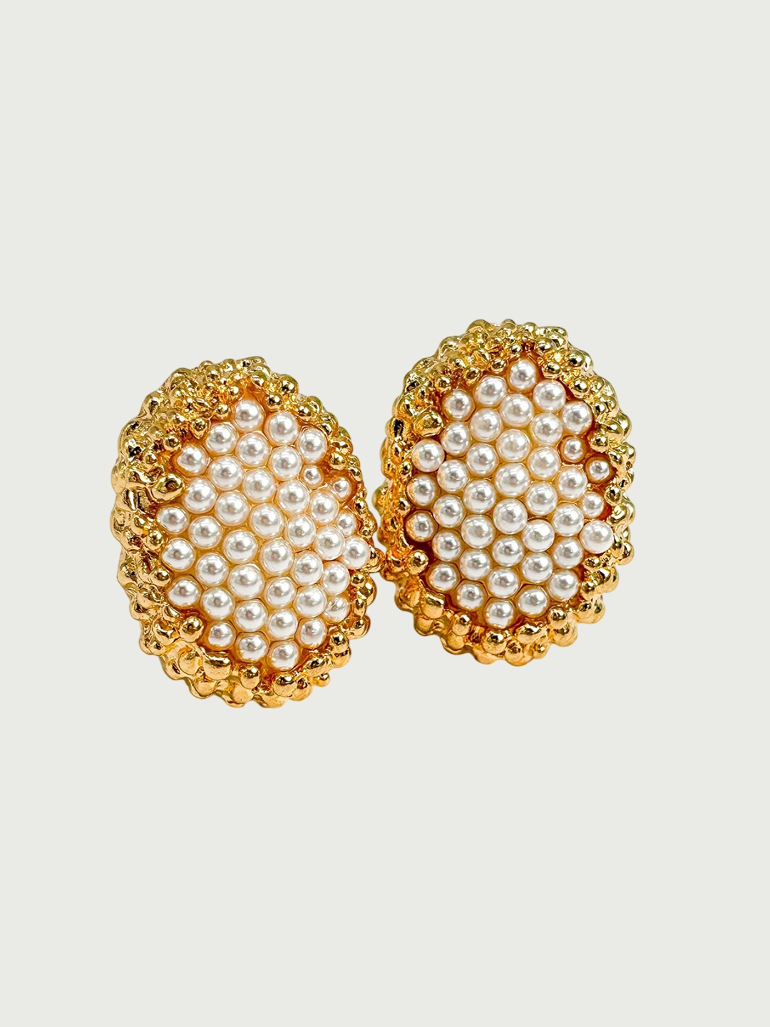 

Haute Pink Gold Plated Pearls Studded Contemporary Studs