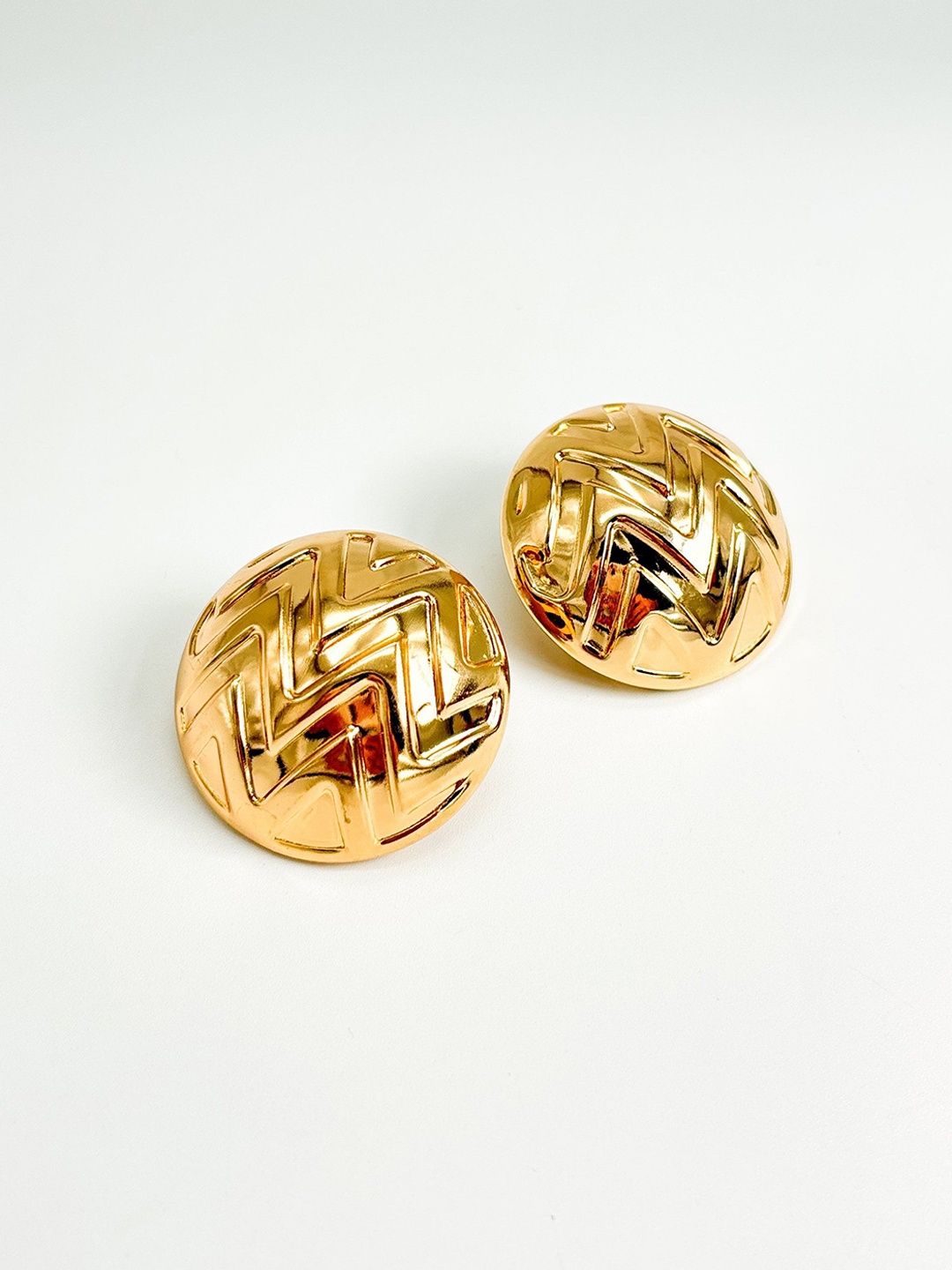 

Haute Pink Gold-Plated Circular Shaped Studs