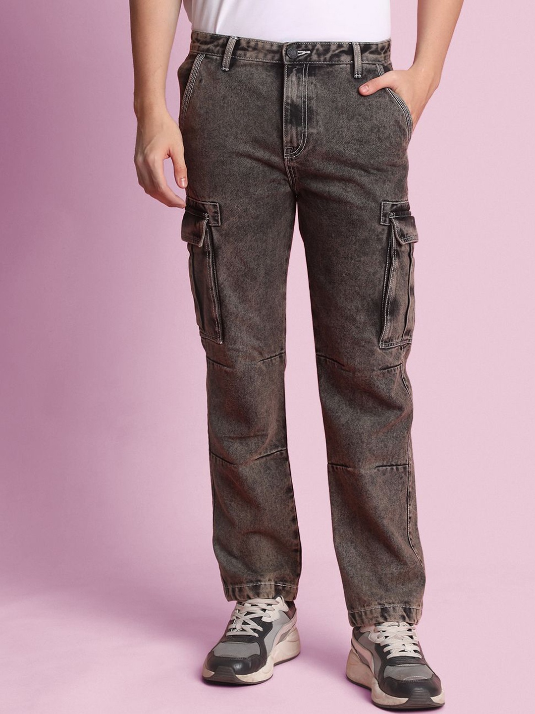 

Bene Kleed Men Relaxed Fit Light Fade Jeans, Charcoal