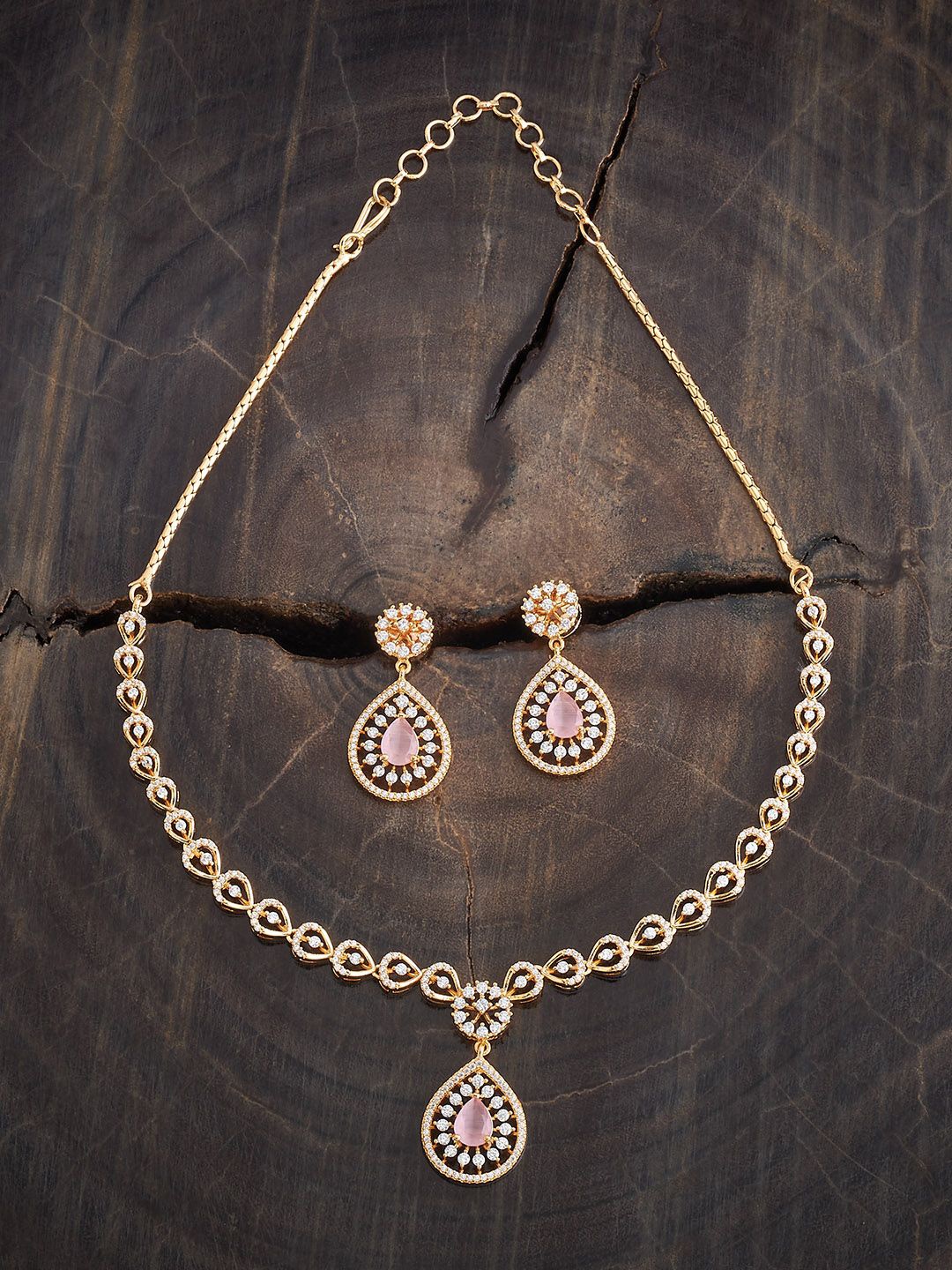 

Kushal's Fashion Jewellery Gold-Plated Cubic Zirconia Jewellery Set