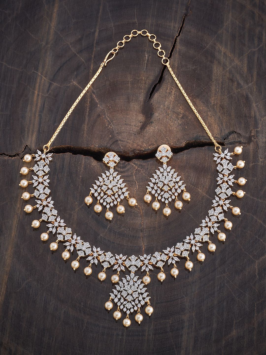 

Kushal's Fashion Jewellery Gold-Plated Cubic Zirconia Jewellery Set