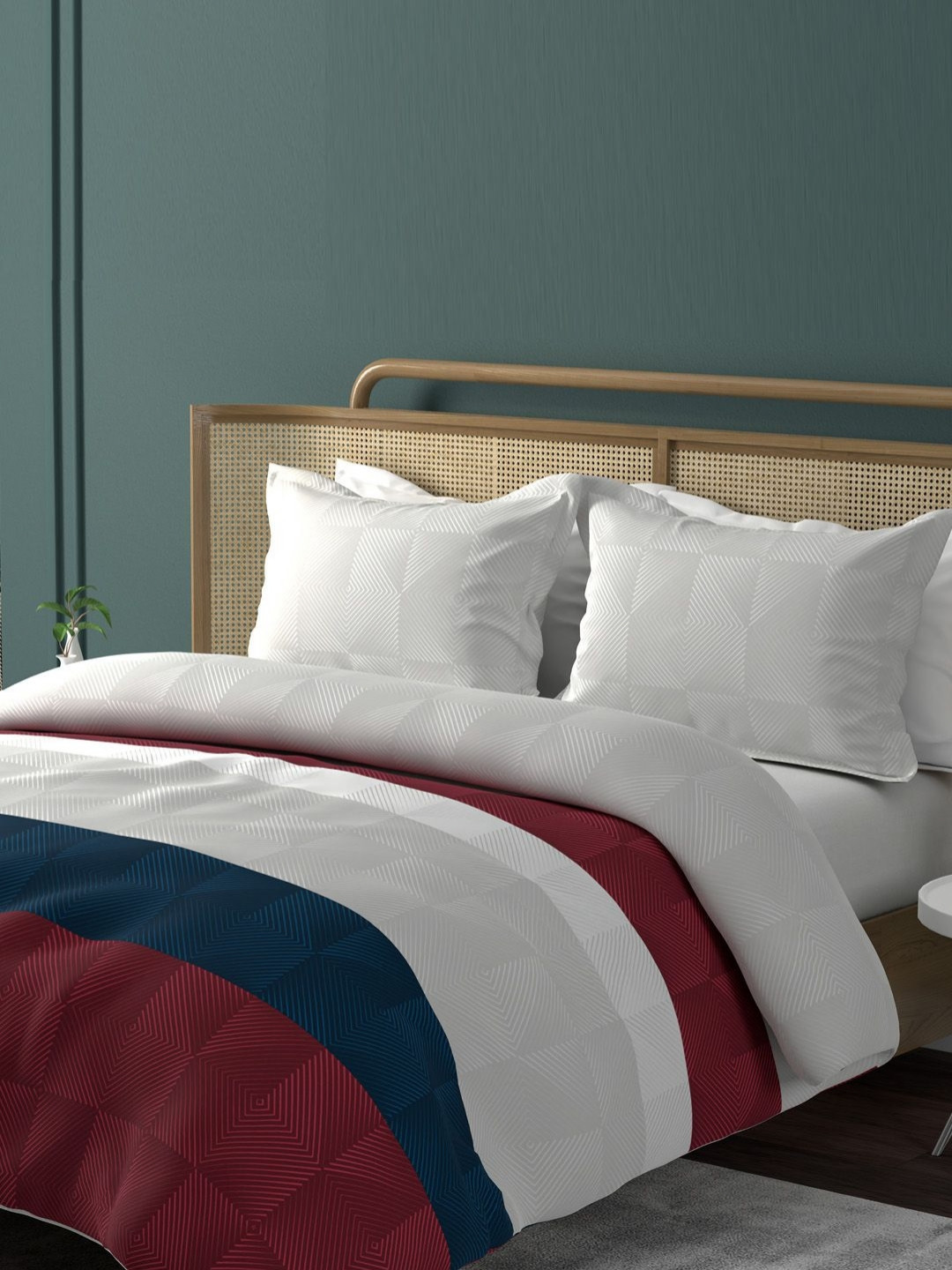 

Boutique Living India Urban Geos Grey Striped Tencel 220TC King Bedsheet Set 2.74m x 2.74m