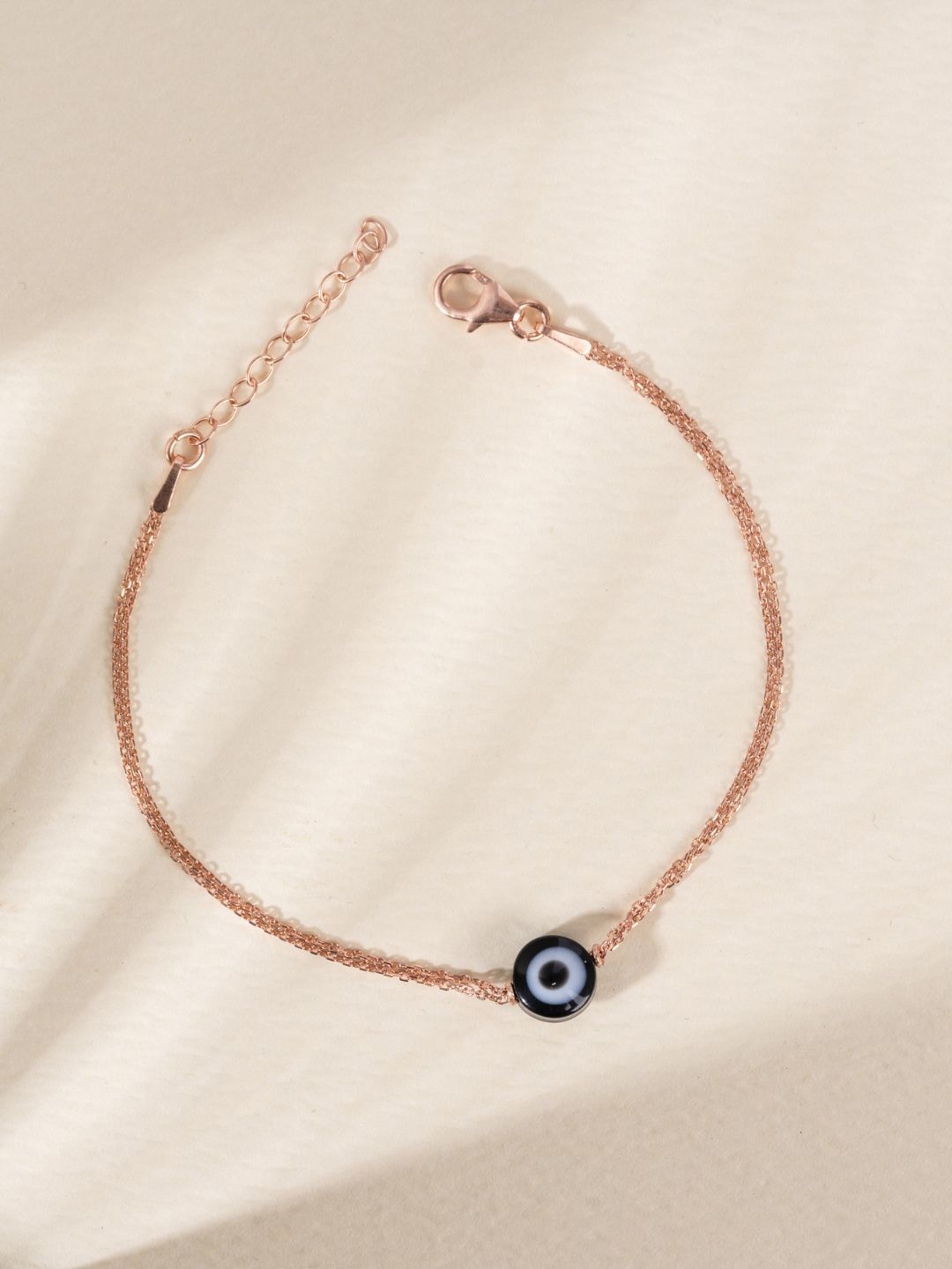 

GLYTERS Oculus Veil Silver Charm Bracelet, Rose gold
