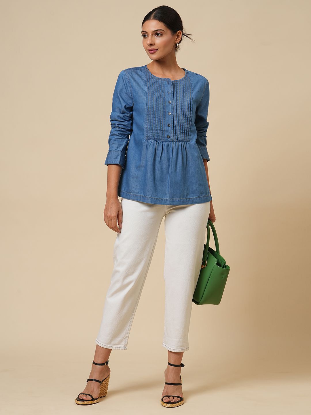 

Chemistry Women A-Line CottonTop, Blue