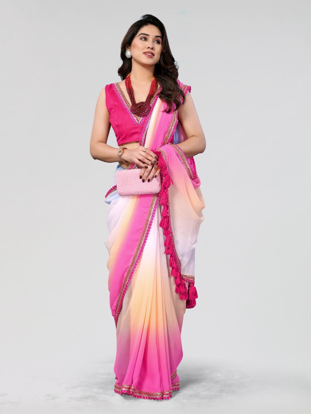 

HERE&NOW Ombre Dyed Saree, Blue