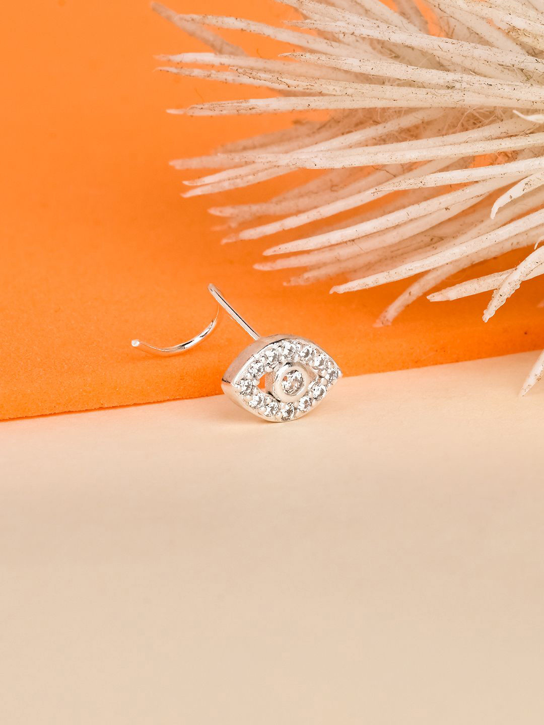 

TOUCH925 Pure Silver Cubic Zirconia Guardian Eye Stud Nosepin