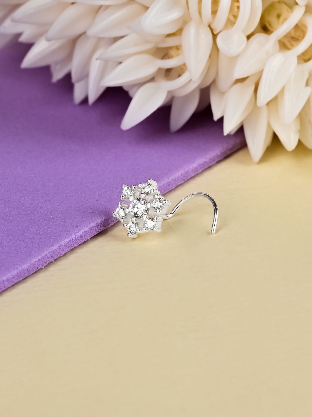 

TOUCH925 925 Pure Silver Cubic Zirconia Stud Nosepin