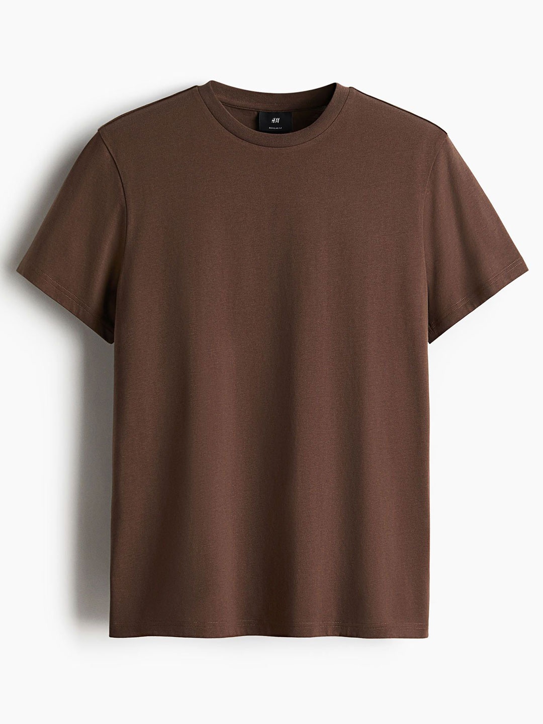 

H&M Regular Fit Round-Neck T-Shirt, Brown