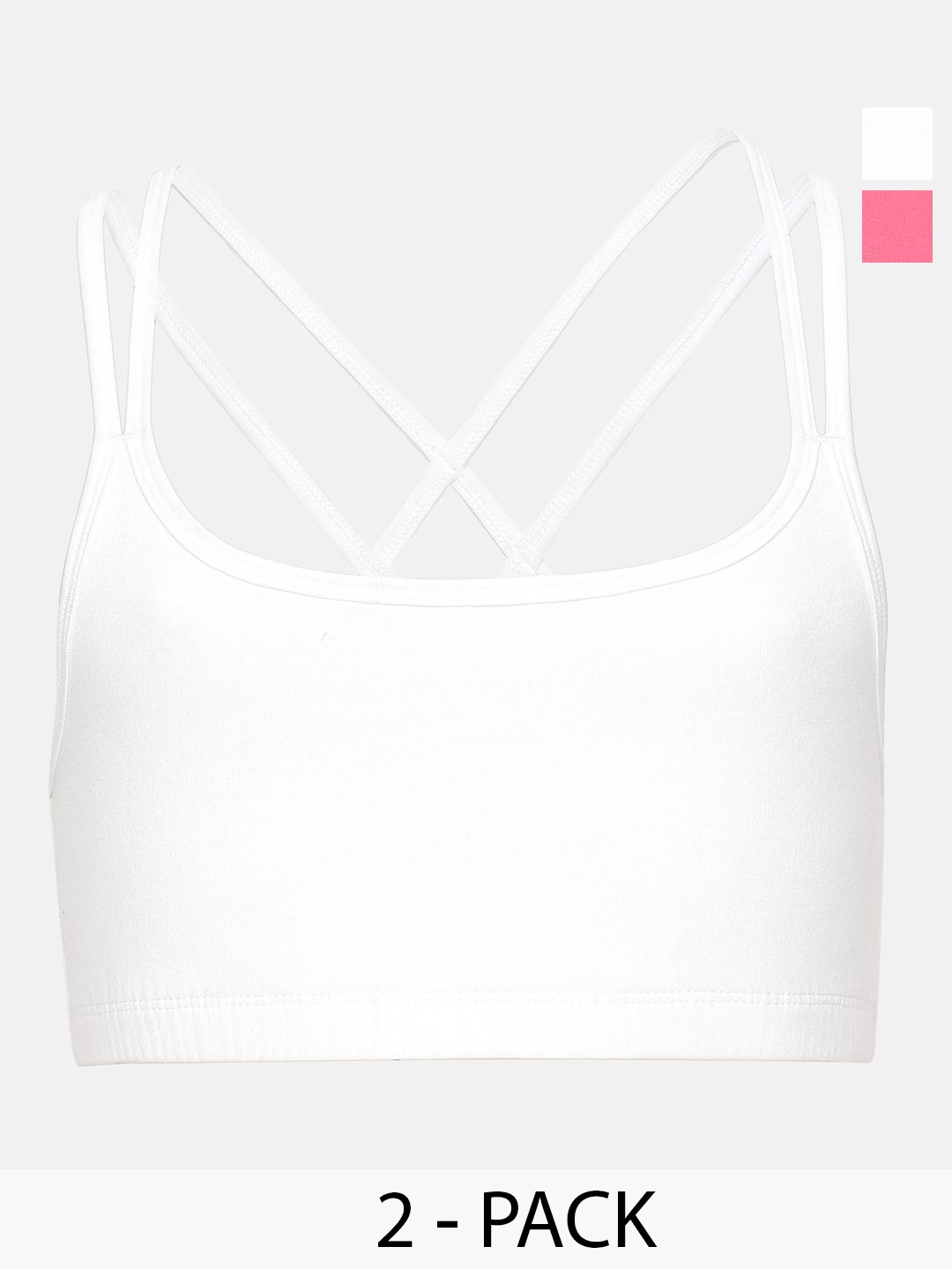 

Charm n Cherish Pack of 2 Full Coverage Beginners Bra, White