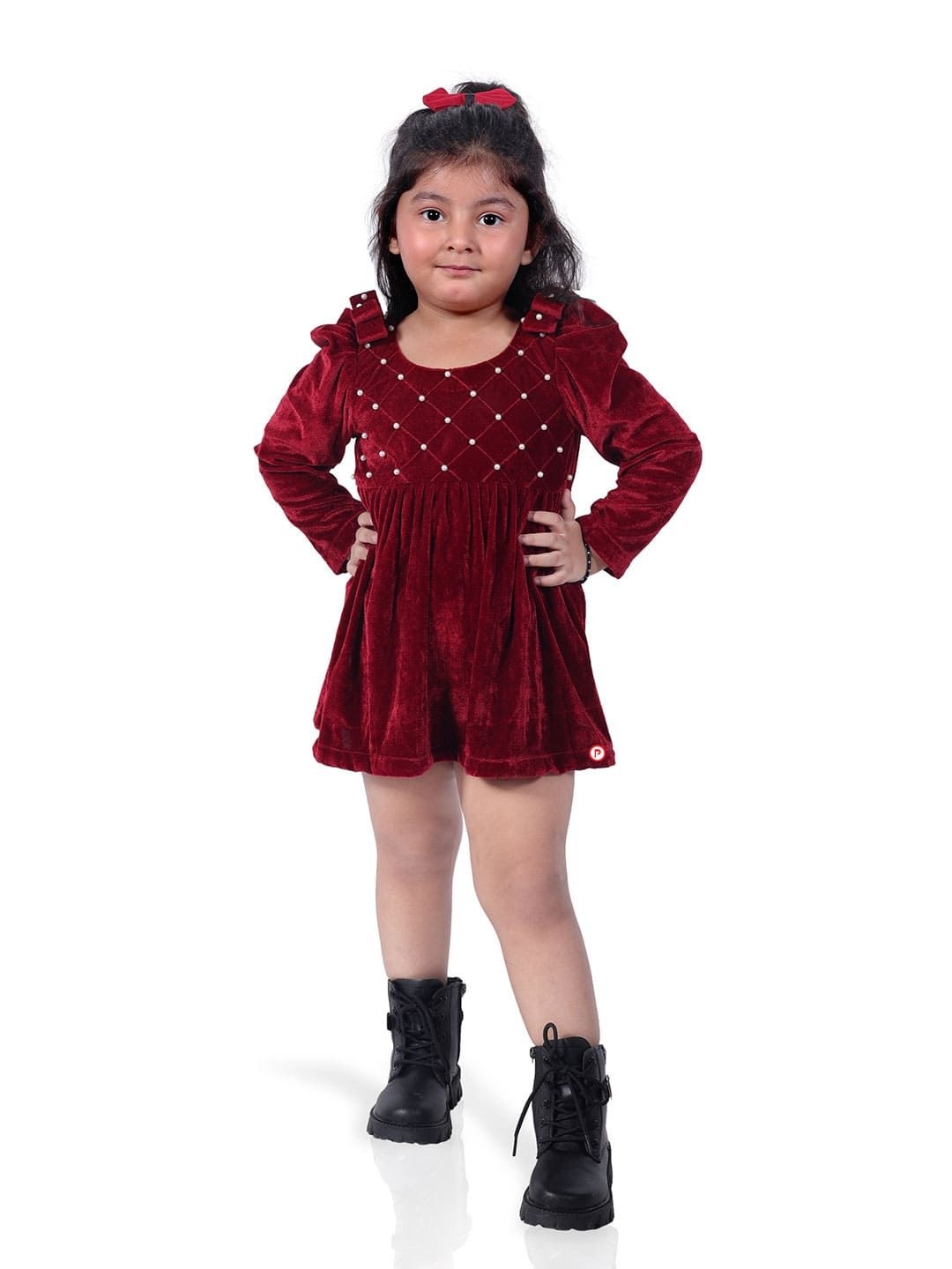 

Picco Ricco Girls Fit & Flare Dress, Red