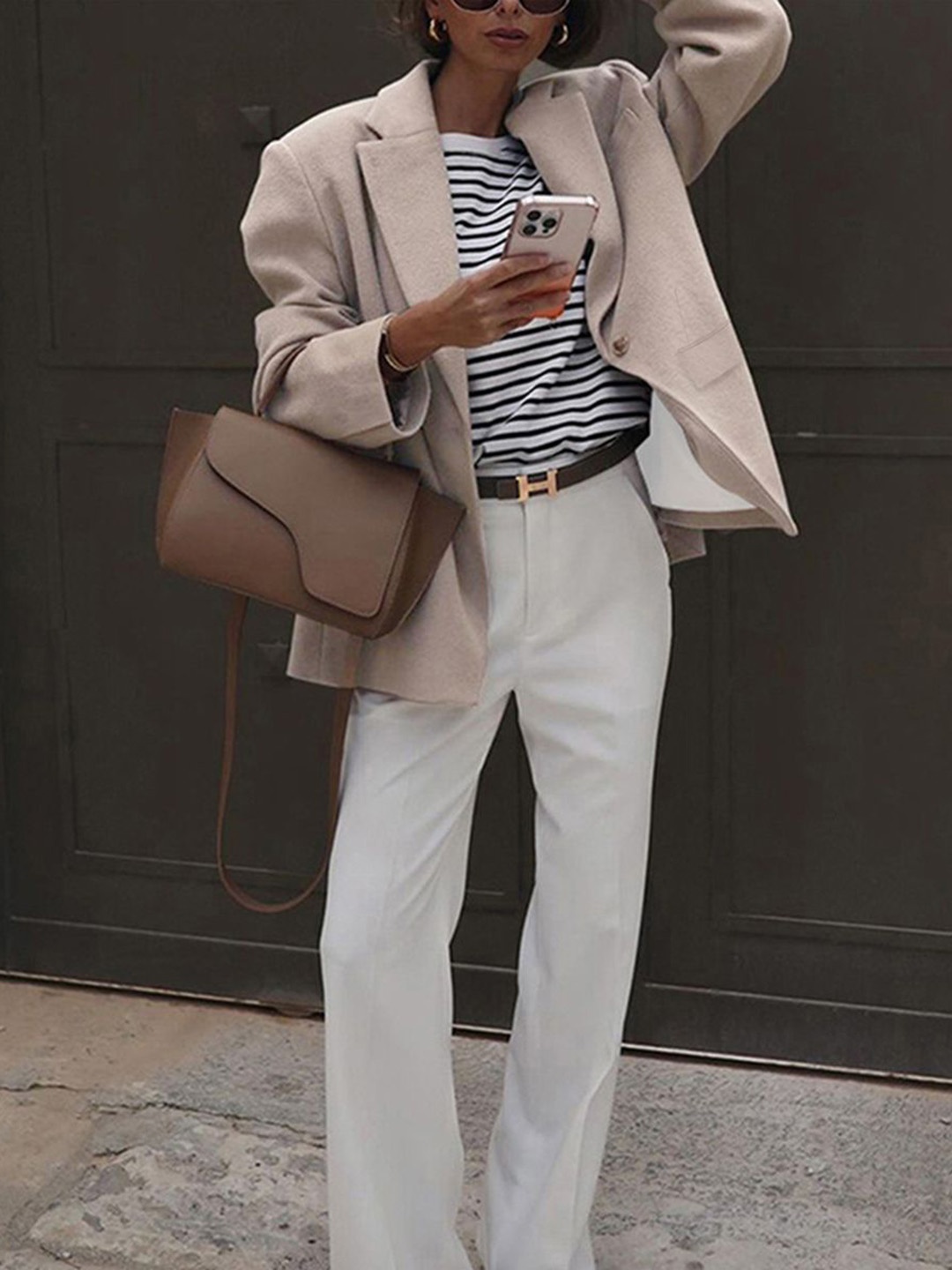 

StyleCast x Revolte Women Solid Notched Lapel Trench Coat, Khaki