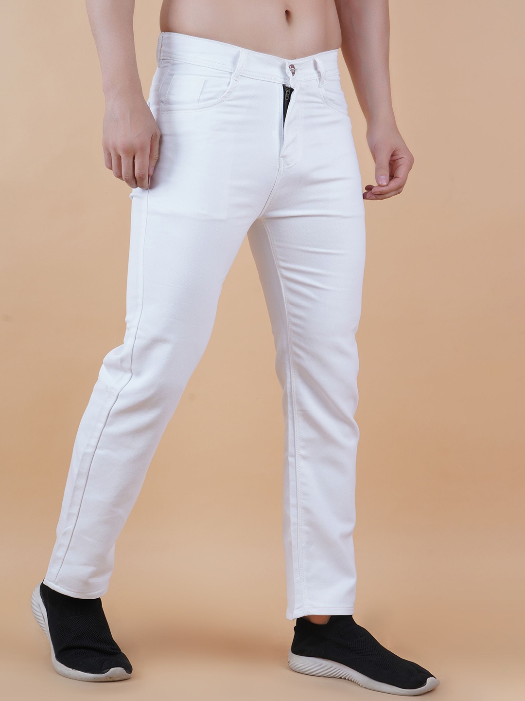 

COMFITS Men Mid-Rise Classic Jeans, White
