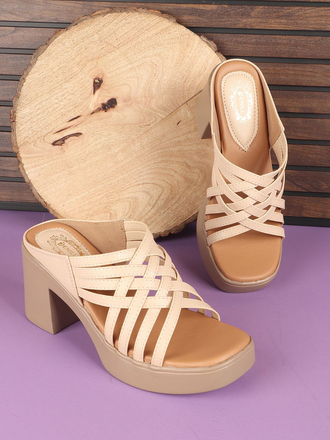 

Denill Women Block Heel Sandals, Cream