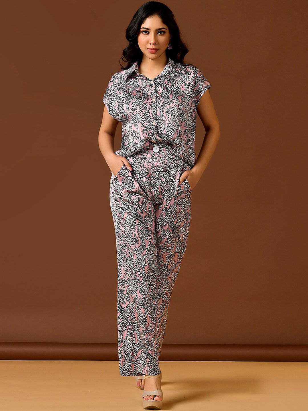 

Unityshop Abstract Printed Shirt With Trousers, Green