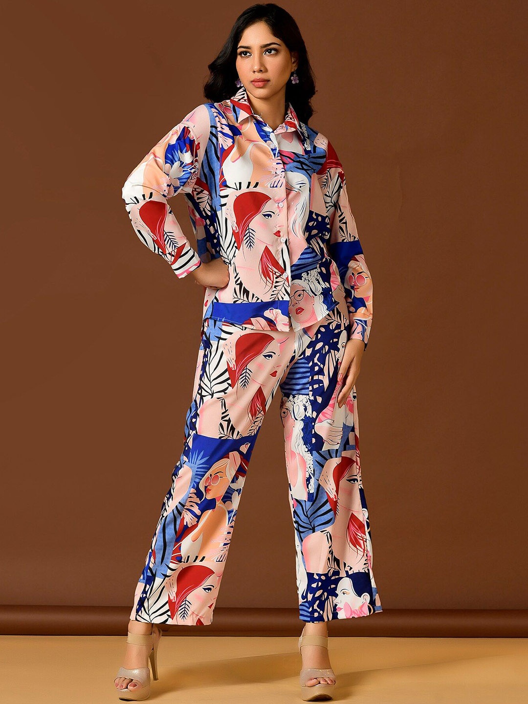 

Unityshop Abstract Printed Shirt With Trousers, Blue