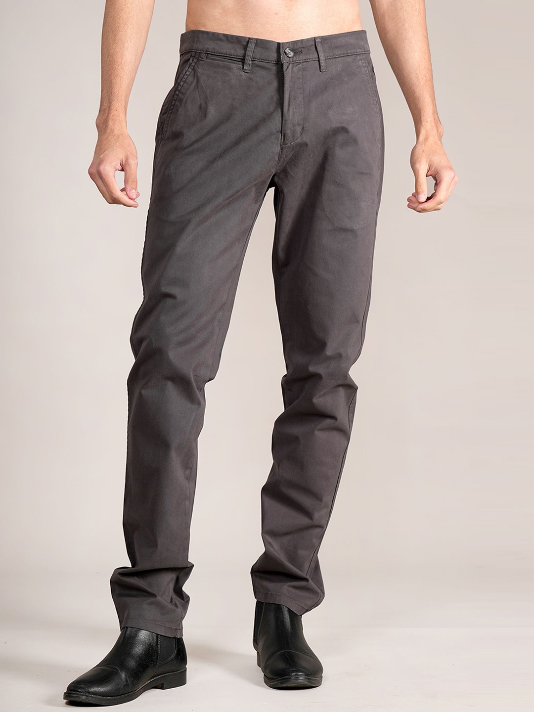 

Cantabil Men Cotton Trousers, Grey