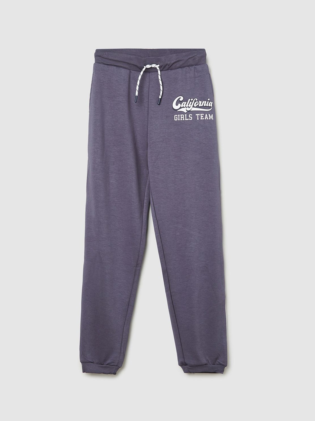 

max Girls Printed Mid-Rise Joggers, Grey