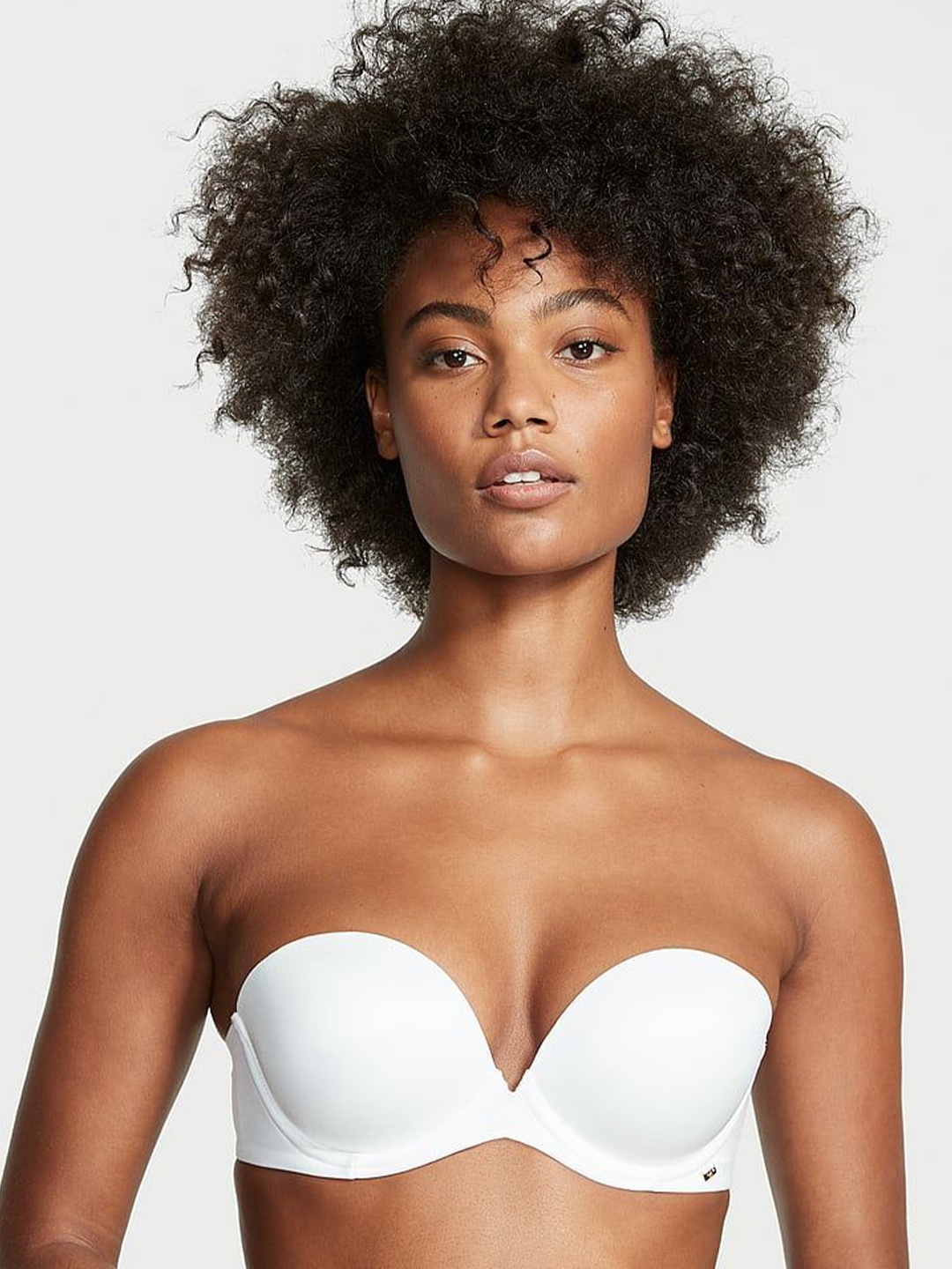 

Victoria's Secret Medium Coverage Underwired Lightly Padded Push-Up Strapless Bra, White