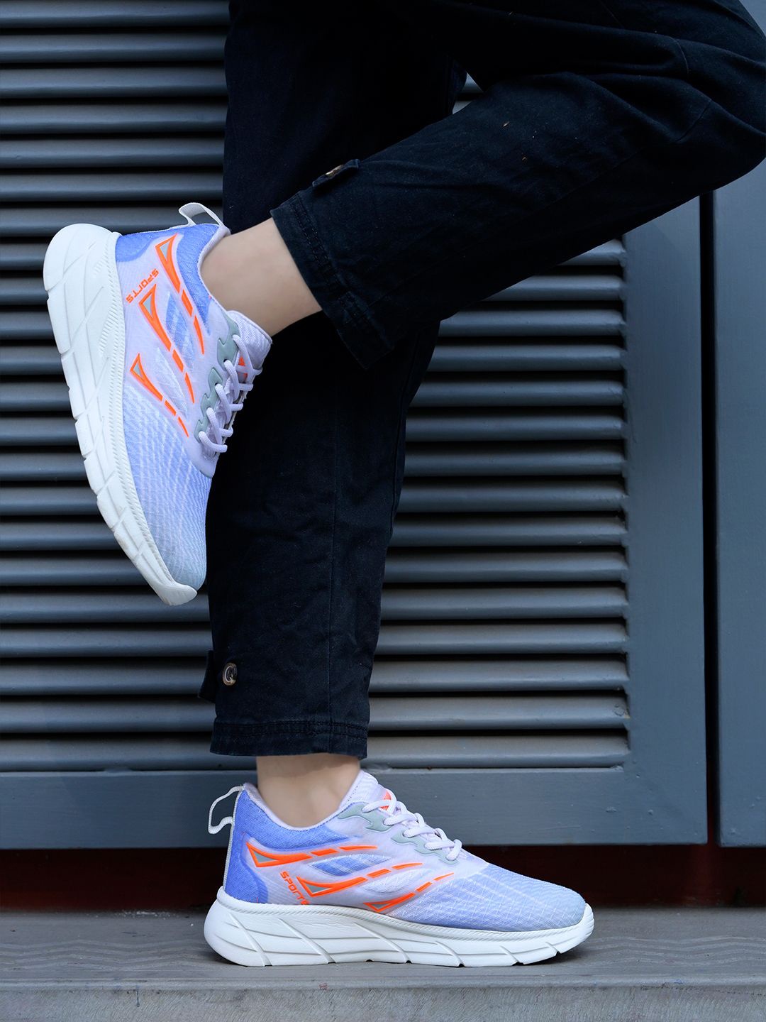 Shoetopia Women Colourblocked Lace-Up Sneakers, Blue