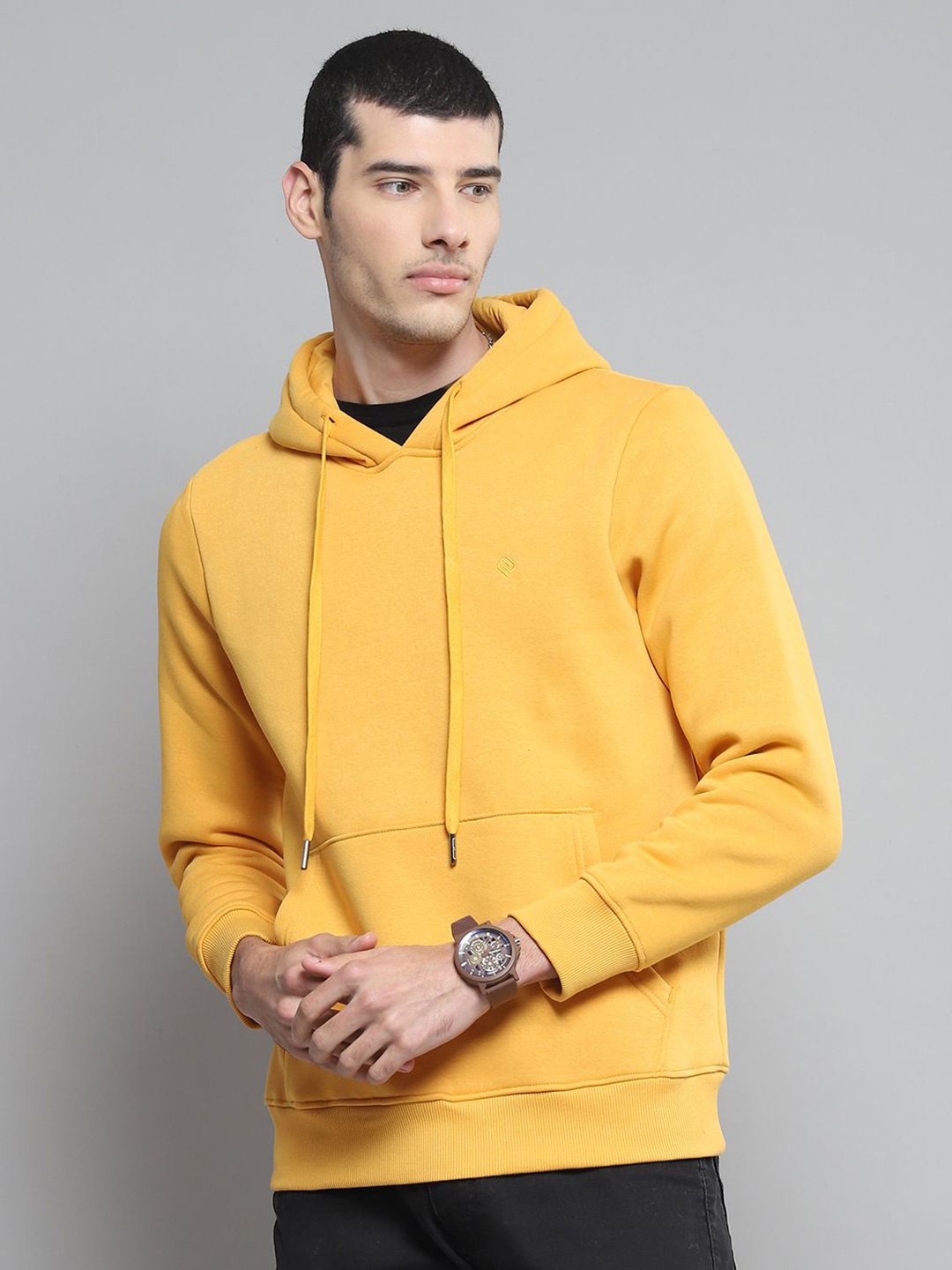 

Cloak & Decker Men Hooded Pullover Sweatshirt, Mustard