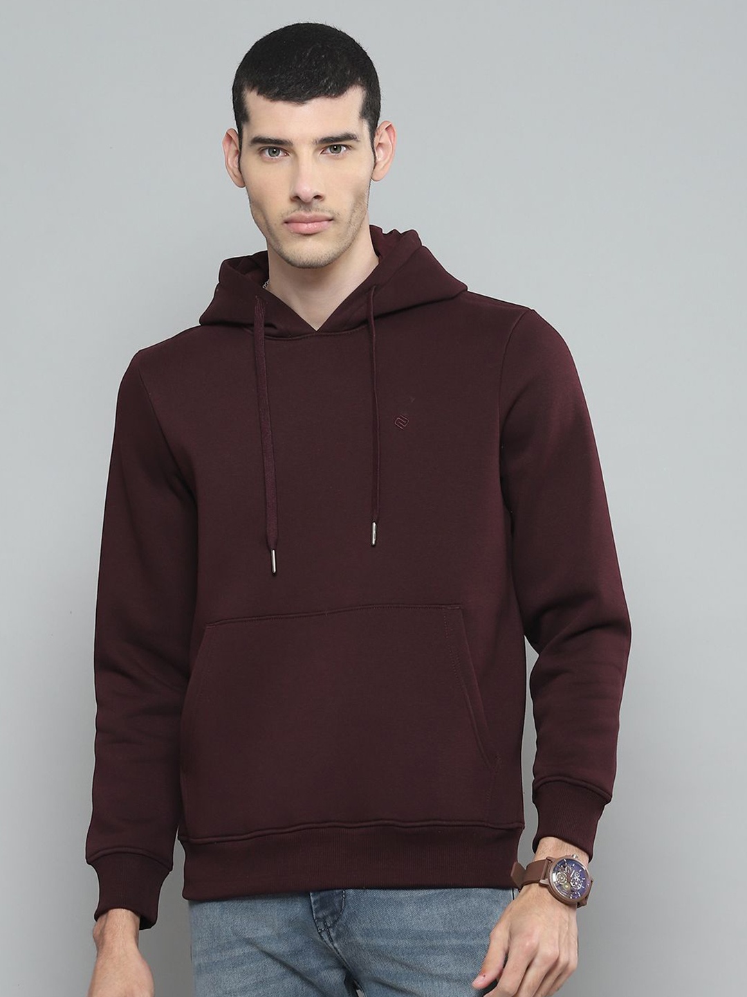 

Cloak & Decker Men Hooded Pullover Sweatshirt, Maroon