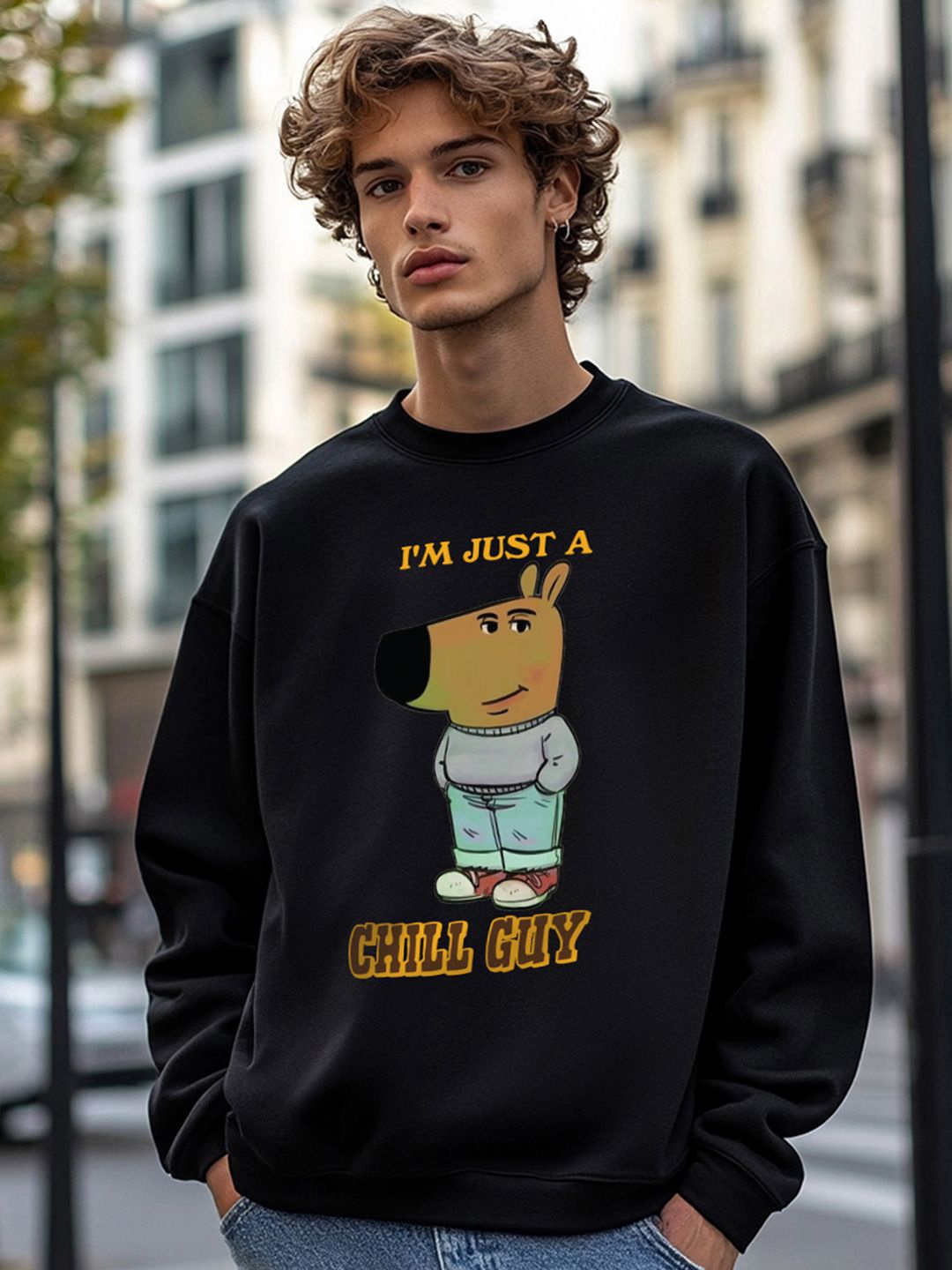

Bewakoof Men Printed Sweatshirt, Black
